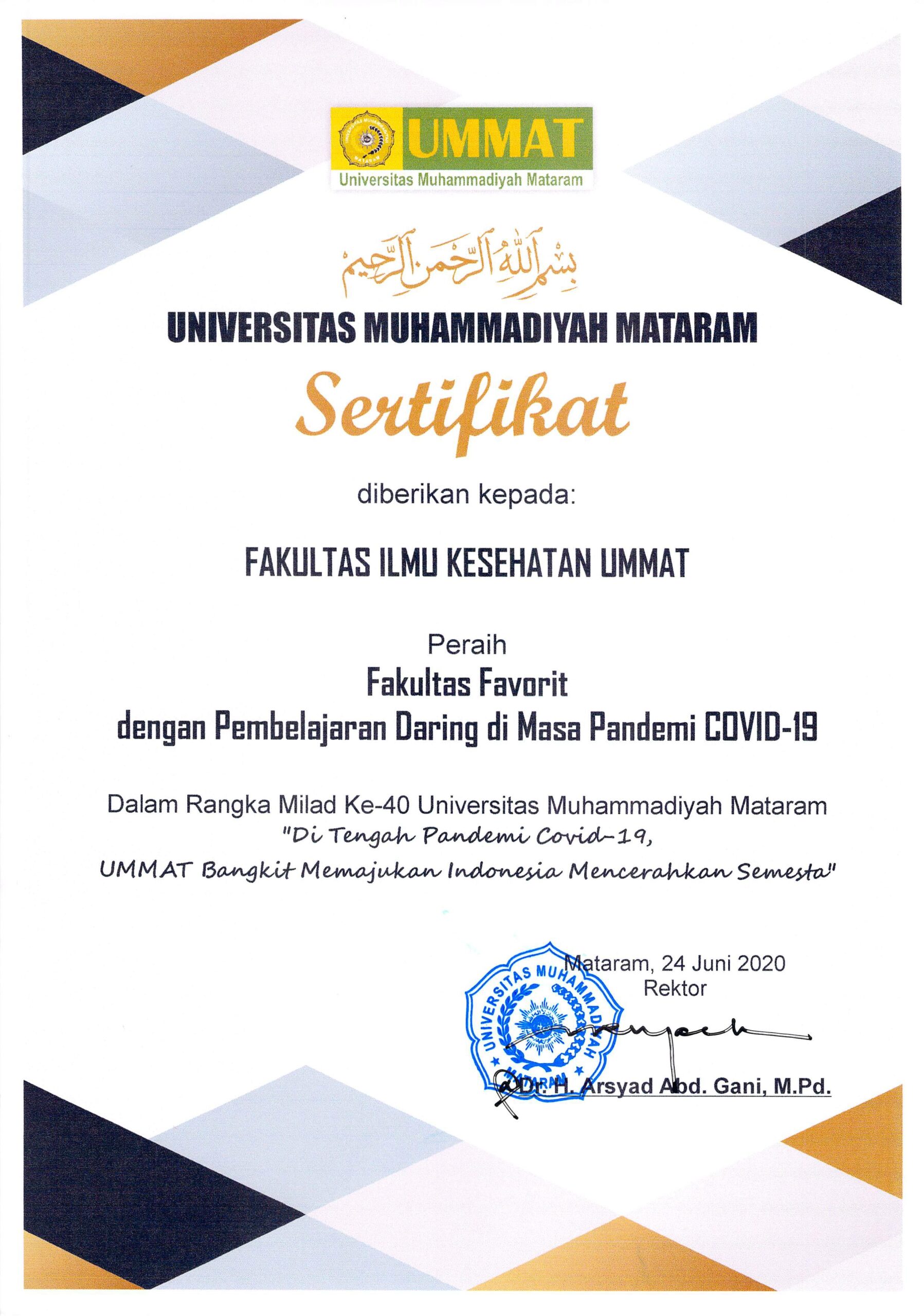 You are currently viewing Fakultas Ilmu Kesehatan UMMAT meraih Fakultas Favorit