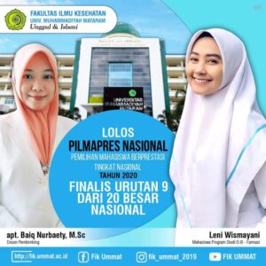 Read more about the article Mahasiswa D3 Farmasi UMMAT Lolos Pilmapres Tingkat Nasional