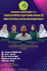 Read more about the article Sosialisasi dan Workhshop Program Kreativitas Mahasiswa Fakultas Ilmu Kesehatan Universitas Muhammadiyah Mataram
