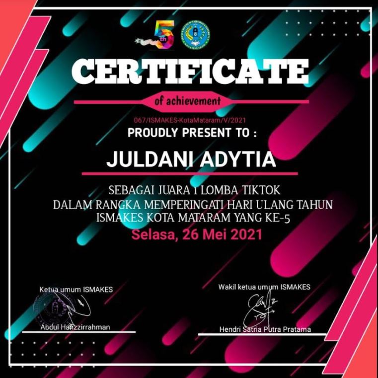 Read more about the article Juara 1 Lomba TikTok diraih oleh Juldani Adytia