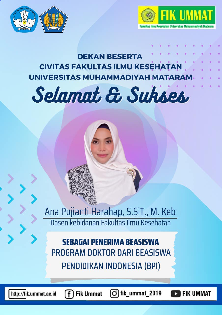 Read more about the article Dosen prodi S1 Kebidanan dan Profesi Bidan FIK UMMAT Meraih Beasiswa Pendidikan Indonesia untuk Program Doktoral