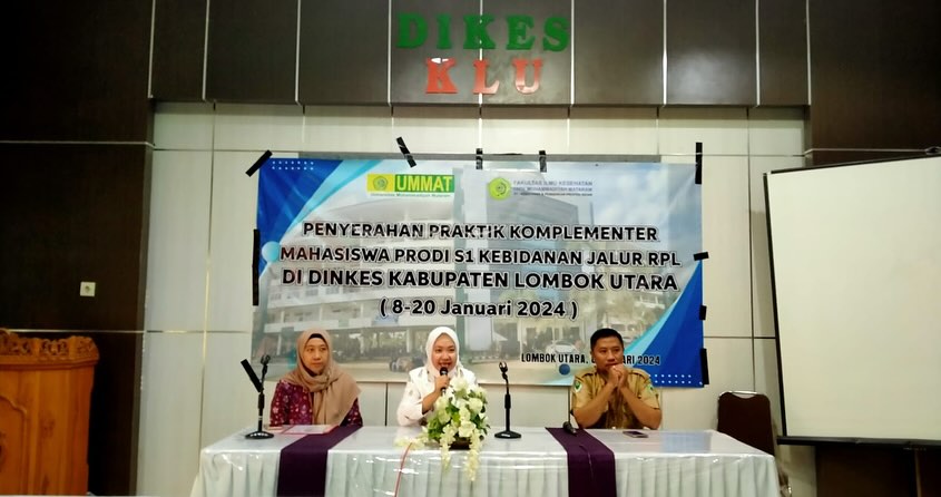 Dekan FIK UMMAT dan Tim Dosen Program Studi S1 Kebidanan Melaksanakan Penyerahan Praktik Komplementer