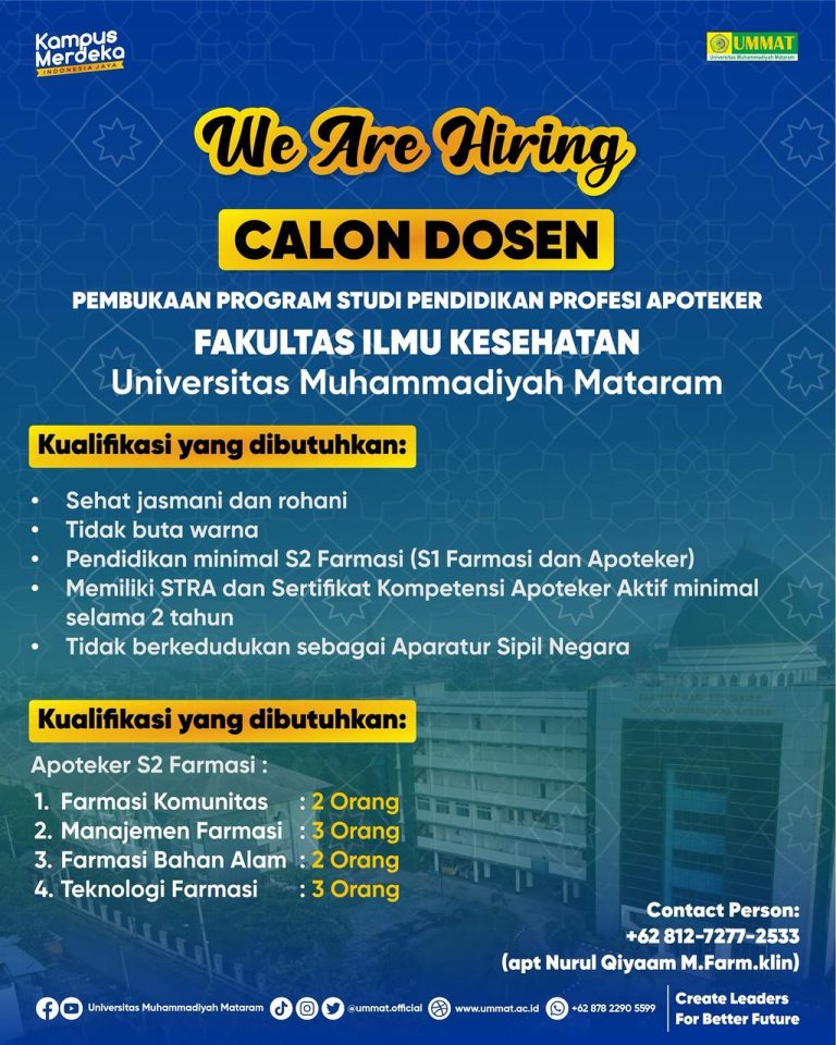 PENDAFTARAN CALON DOSEN PEMBUKAAN PROGRAM STUDI PENDIDIKAN PROFESI ...