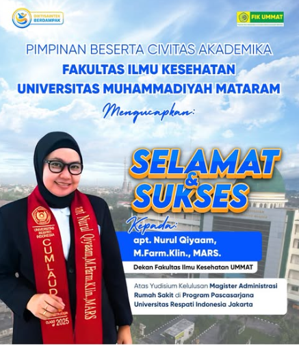 KABAR GEMBIRA! Dekan FIK UMMAT Raih Gelar Magister Kedua, Perkuat Kepemimpinan di Bidang Kesehatan